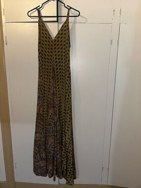 Zenobia Mustard Paisley Maxi Dress